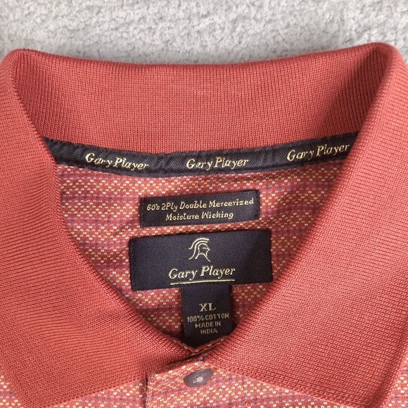 Gary Player Polo Shirt Mens XL Golf 60's 2Ply Double Mercerized Moisture Wicking - Picture 3 of 11